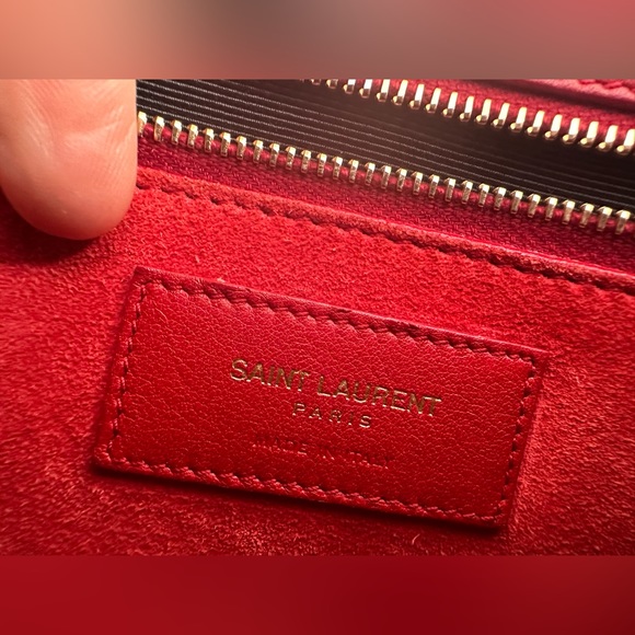 YSL Sac Du Jour Red - Authentic Yves Saint Laurent - Picture 5 of 10